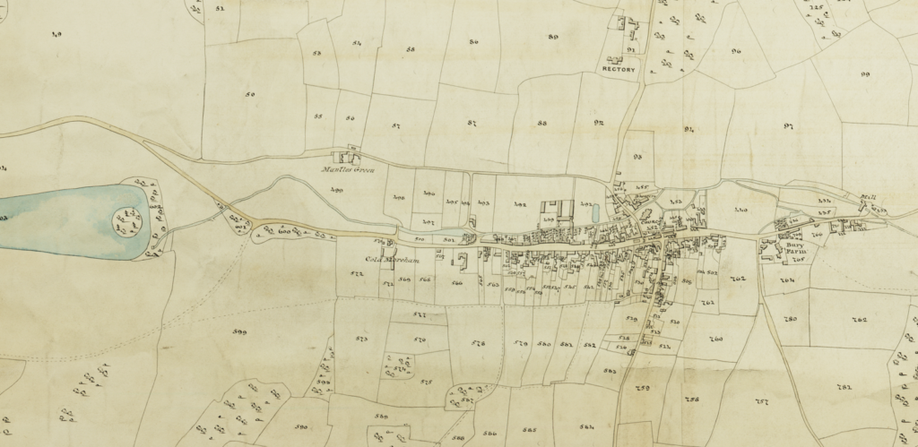 Detail from the 1838 Tithe Map of Amersham