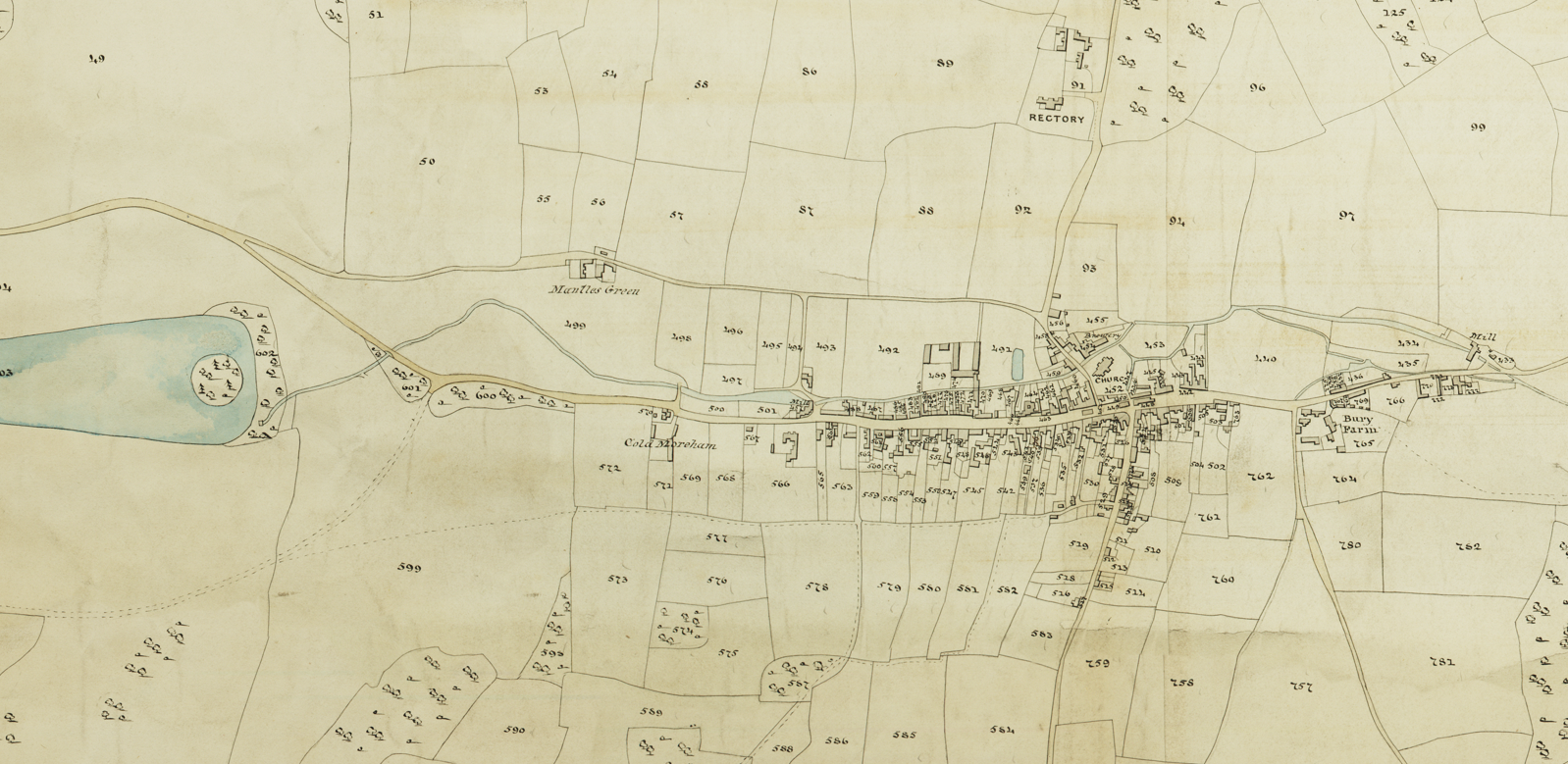 Detail from the 1838 Tithe Map of Amersham